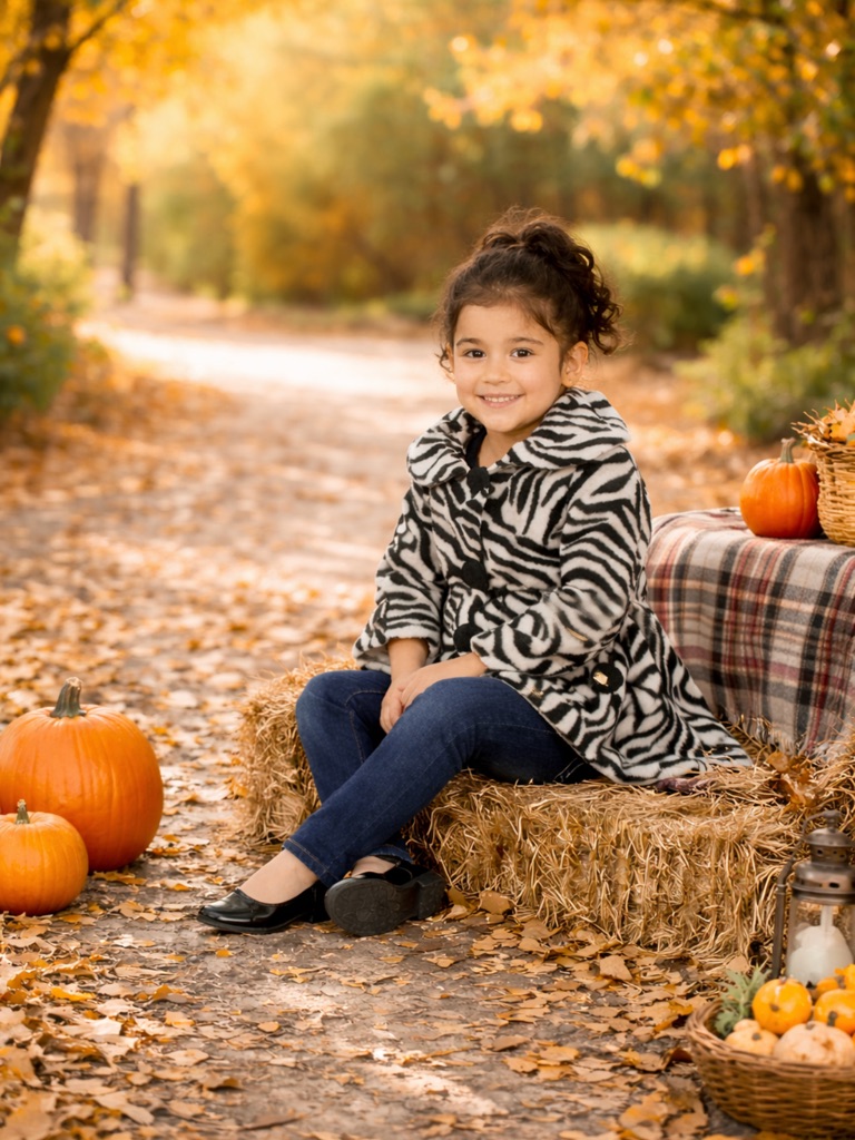 Unlisted Black And White Zebra Faux Fur Kids Coat